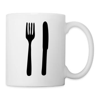 Couverts simples - Mug blanc - blanc - Droite