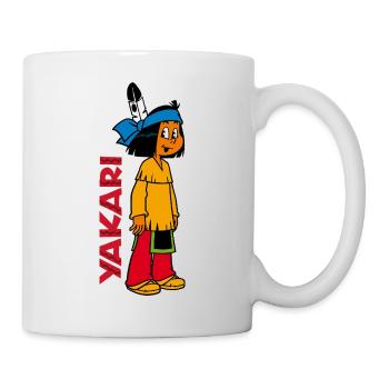 Yakari gespannt - Tasse - Weiß - Rechts