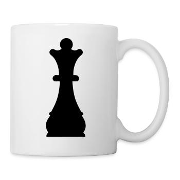 reine dame pièce de jeu d'echec - Mug blanc - blanc - Droite