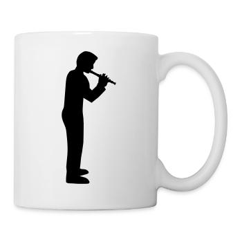 Flûte - Mug blanc - blanc - Droite