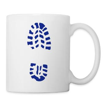 trace pas chaussure 23 - Mug blanc - blanc - Droite