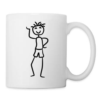 Glücklicher cooler Junge - Tasse - Weiß - Rechts