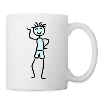 Glücklicher cooler Junge - Tasse - Weiß - Rechts