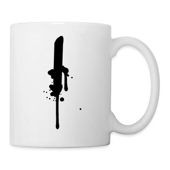 I stroke line graffiti drops Farbklex spray - Mug - white - Right