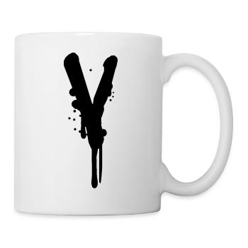 V graffiti drops Farbklex spray - Mug - white - Right