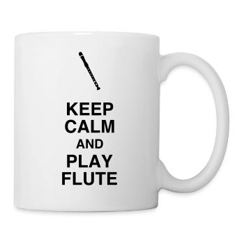 Flûte Flûtiste Musique Musicien Concert - Mug blanc - blanc - Droite