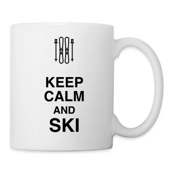 Skifahren Skifahrer Sport Ski Spieler - Tasse - Weiß - Rechts