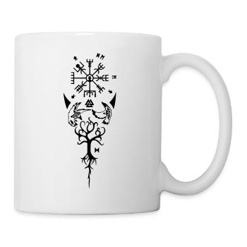 Wikinger Kompass - Tasse - Weiß - Rechts