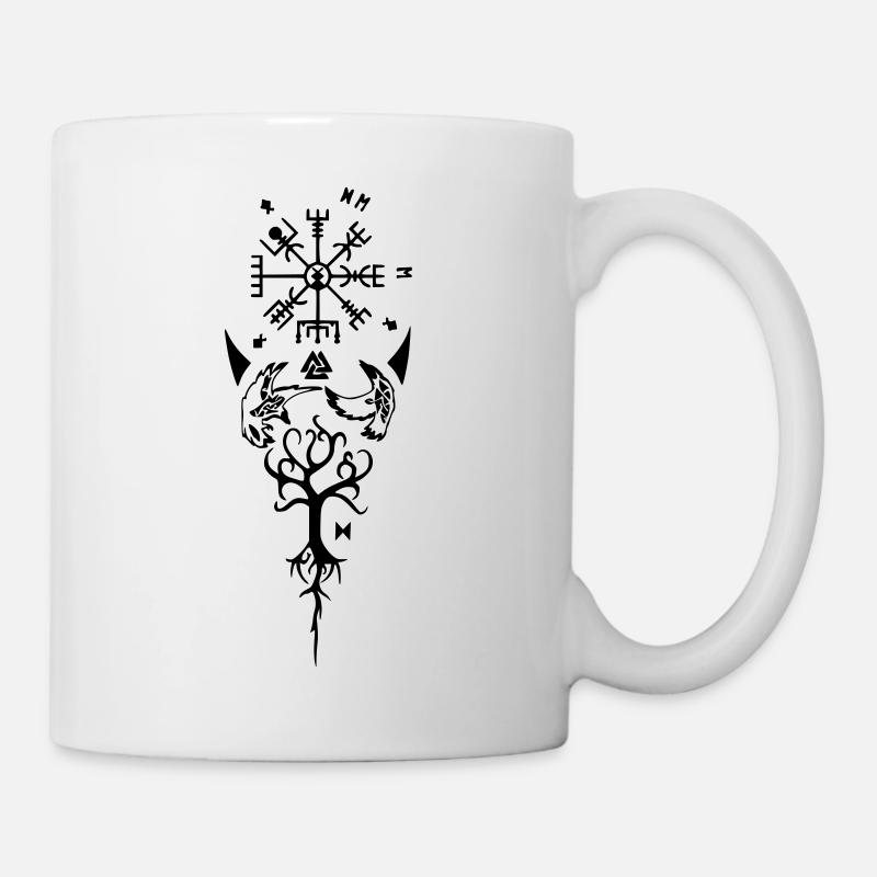 Wikinger Kompass - Tasse - Weiß