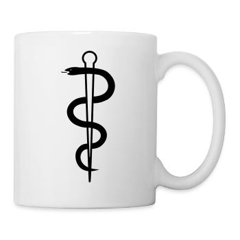 Krankenschwester Schlangensymbol - Tasse - Weiß - Rechts