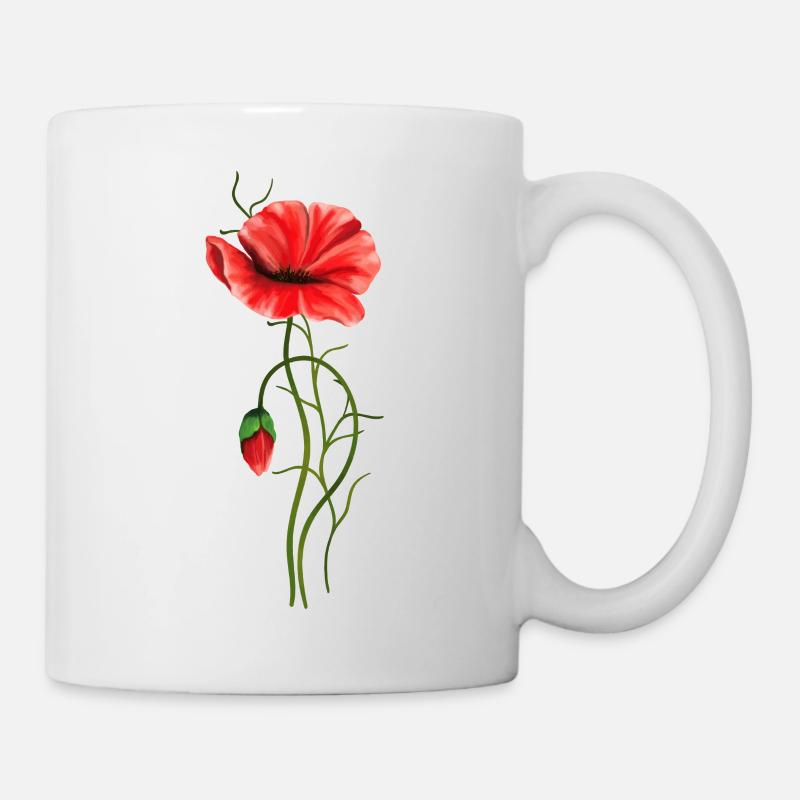 Fleurs - Mug blanc - blanc