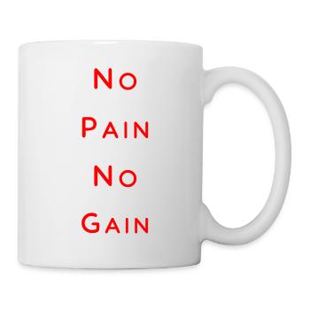 No Pain No Gain red - Mug - white - Right
