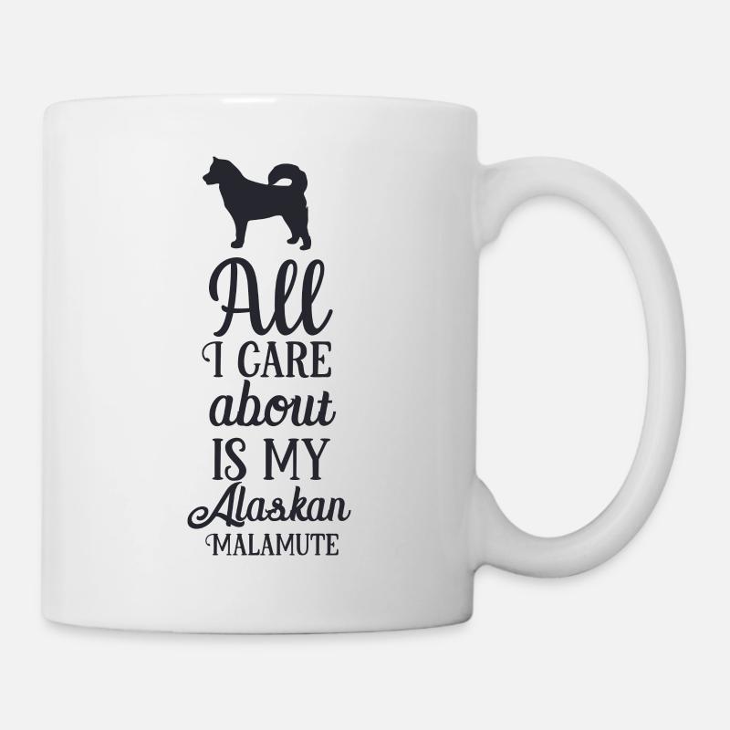 Tout ce qui m’inquiète, c’est mon Alaskan Malamute 01 - Mug blanc - blanc