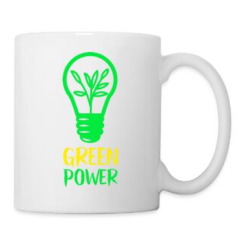 Green Power - Erneuerbare Energien - Tasse - Weiß - Rechts