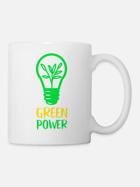 Green Power - énergies renouvelables - Mug blanc - blanc