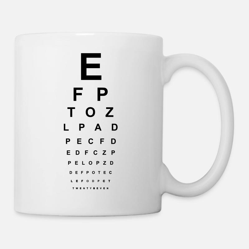 Lunettes de vue Opticiens lire les lettres ABC - Mug blanc - blanc
