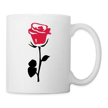 pink flower - Mug - white - Right