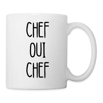 chef oui chef - Mug blanc - blanc - Droite
