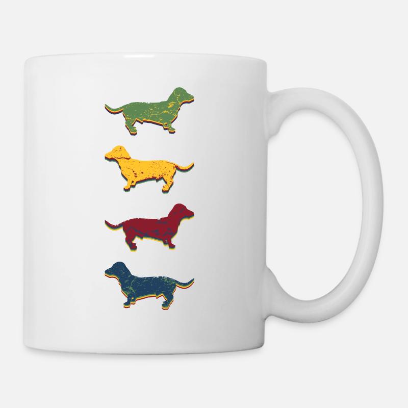 TECKEL TECKEL À CHEVEUX COURTS - Mug blanc - blanc