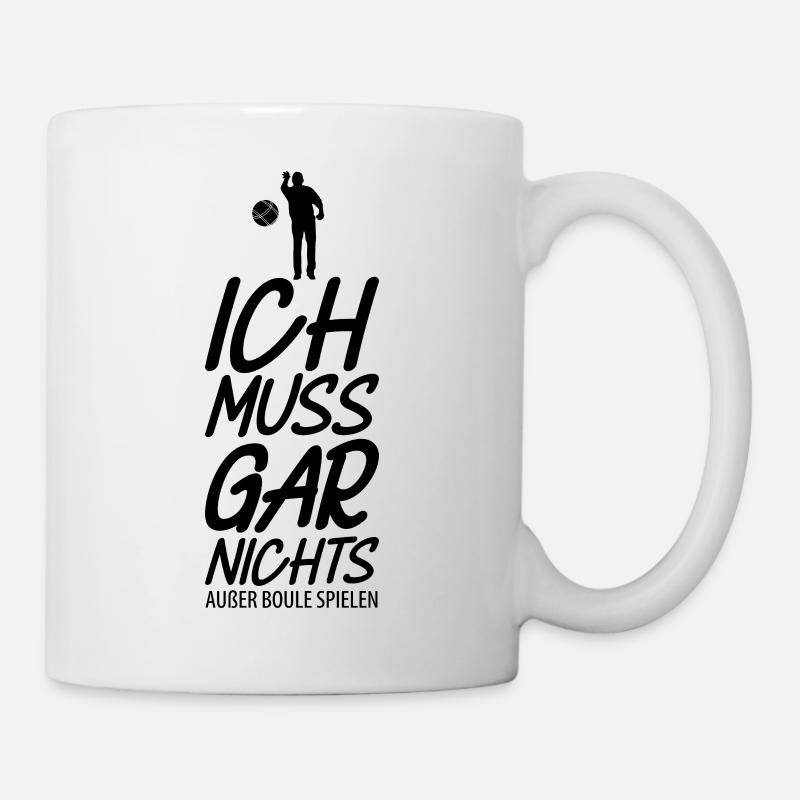 Boule Petanque Boccia Boules - Tasse - Weiß
