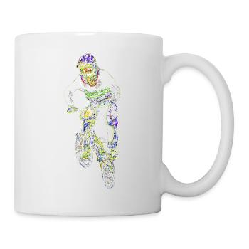 bmx race racing mountain bike motocross - Mug - white - Right