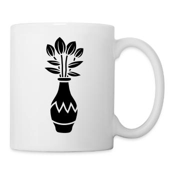 Tulip design beautiful flower vase - Mug - white - Right