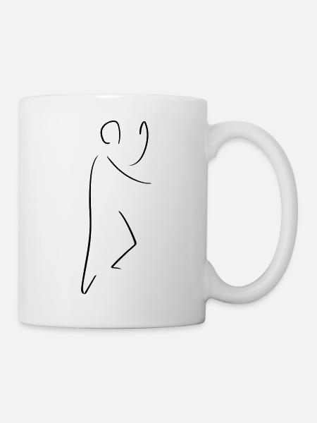 Qigong Line Art – Minimaliste - Mug blanc - blanc