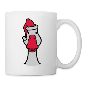 Heiligabend Weihnachten Gans Kopf - Tasse - Weiß - Rechts