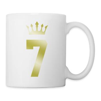 7 Couronne numérique - Mug blanc - blanc - Droite