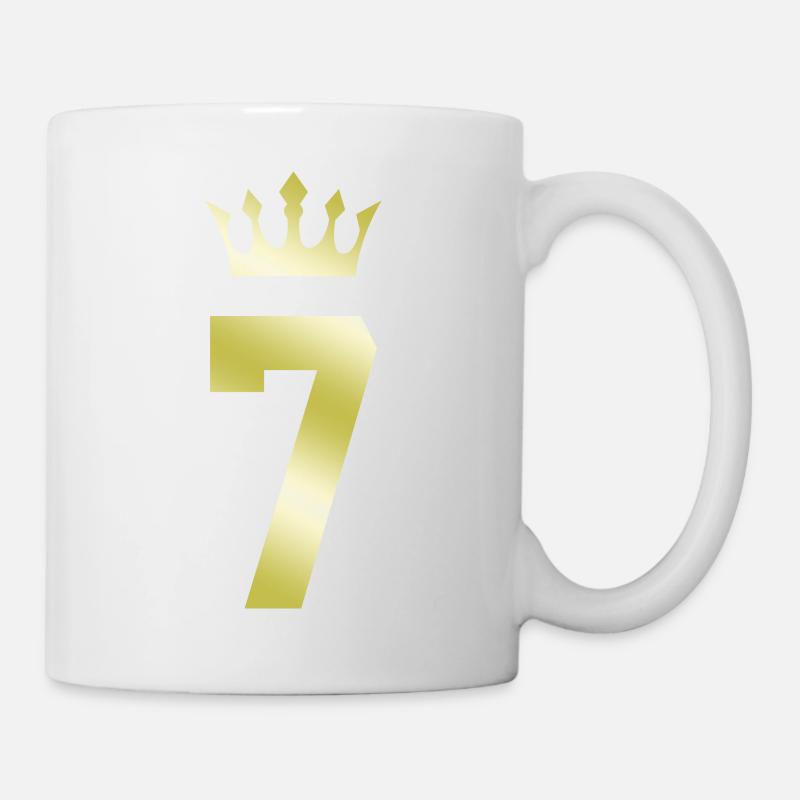 7 Couronne numérique - Mug blanc - blanc