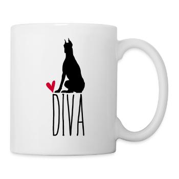 Diva Doberman Pfotschafter Design - Mug - white - Right