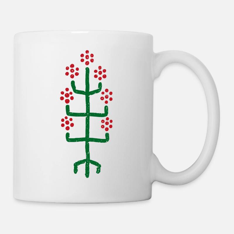 Blume Minimal - Tasse - Weiß