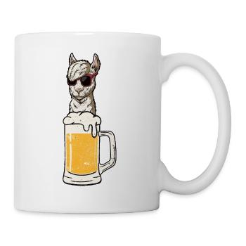 Alpaga Lama Bière Bière Amateurs Cadeau - Mug blanc - blanc - Droite