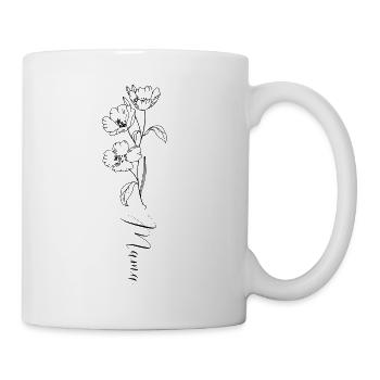 Birth flower lily - symbol of May - Mug - white - Right