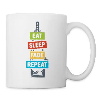 Eat Sleep Fade Repeat - Tasse - Weiß - Rechts
