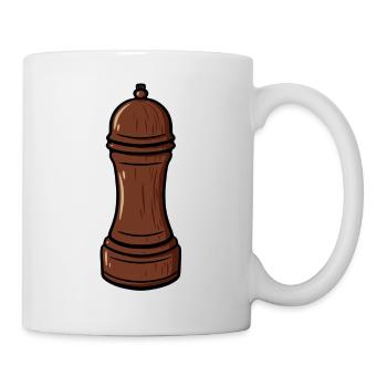 pepper mill salt mill pepper shaker pepper salt - Mug - white - Right