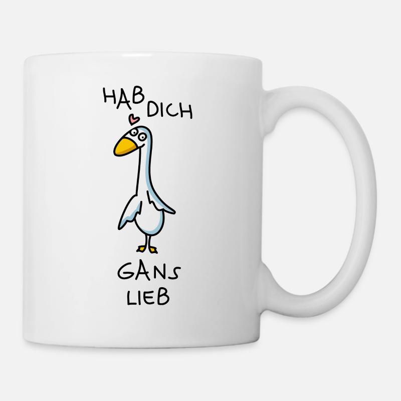 Gans lieb Liebe - Tasse - Weiß