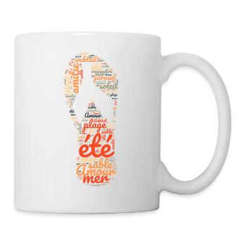 Vacances, été et soleil. je vais a la plage - Mug blanc - blanc - Droite