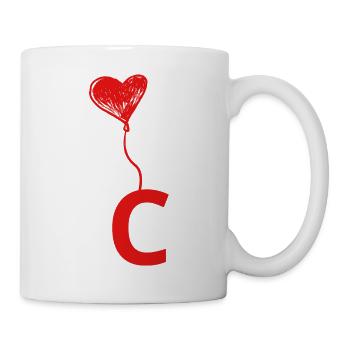 Buchstabe c Herz - Tasse - Weiß - Rechts