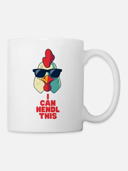 Je peux Hendl This" - Chemise de coq bavarois drôle - Mug blanc - blanc