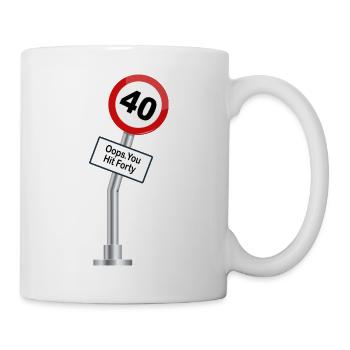 40e anniversaire Dictons drôles Humour - Mug blanc - blanc - Droite
