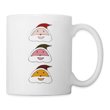 weihnachtsmann Drillinge - Tasse - Weiß - Rechts