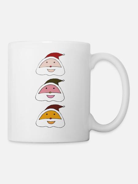 weihnachtsmann Drillinge - Tasse - Weiß