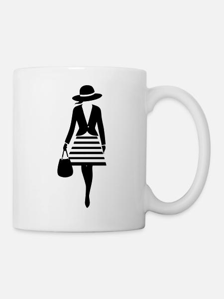 Stilvolle Dame - Tasse - Weiß