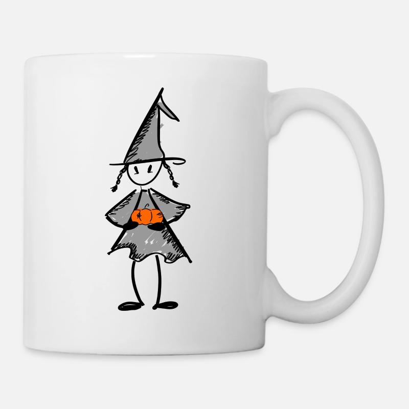 Kürbis-Hexe - Tasse - Weiß