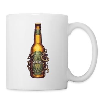 Medusa / griechische Mythologie / Bier / Flasche - Tasse - Weiß - Rechts