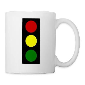 Feu de signalisation - Mug blanc - blanc - Droite