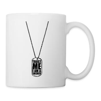 Croyez-moi, je suis un soldat Dog Tag collier combattant - Mug blanc - blanc - Droite