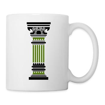 antike säule - Tasse - Weiß - Rechts