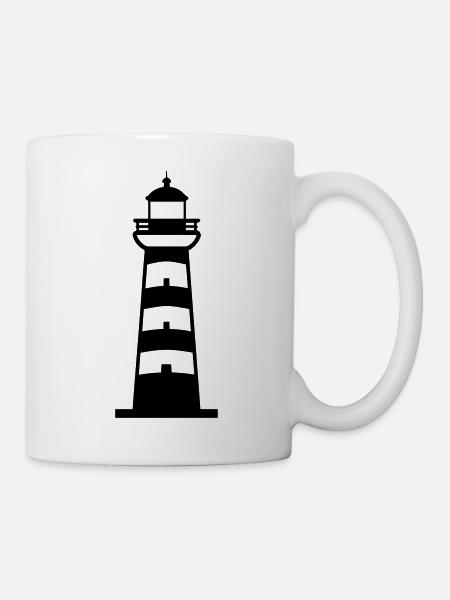 Leuchtturm - Tasse - Weiß